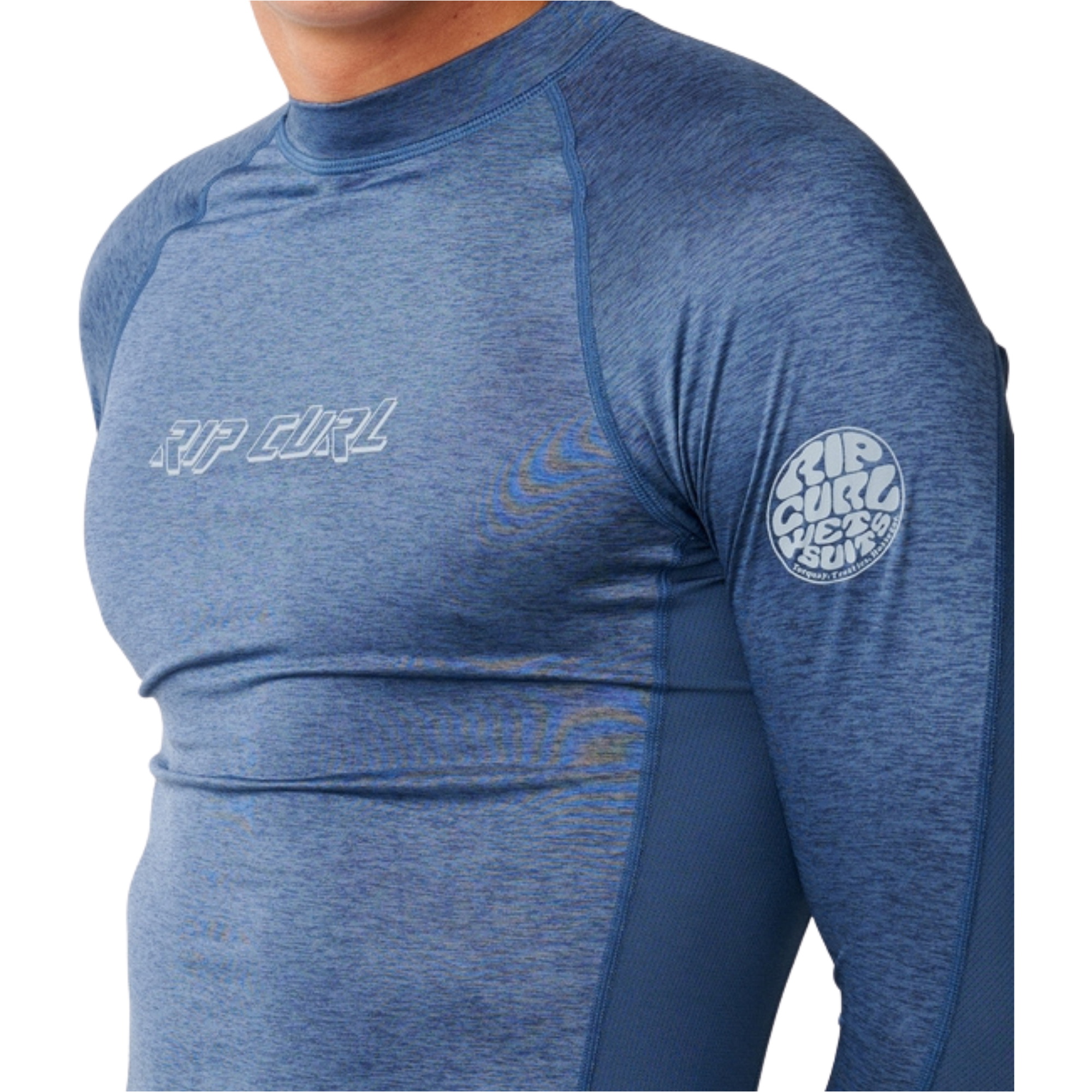 2026 Rip Curl Mens Dawn Patrol UPF Perf Long Sleeve Rash Vest 194MRV - Light Navy Marle